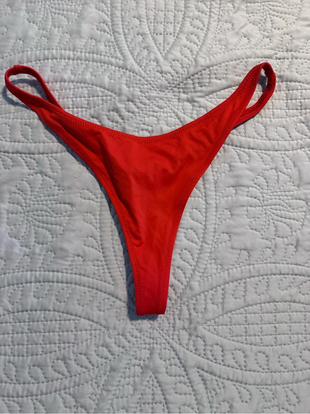 SKIMS Red High-Cut Bikini Bottom